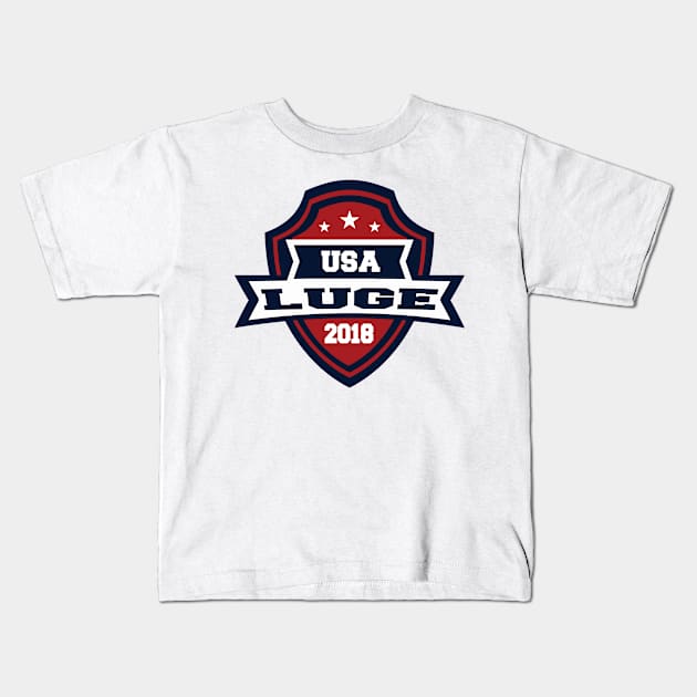 USA Luge Pyeongchang 2018! Kids T-Shirt by OffesniveLine